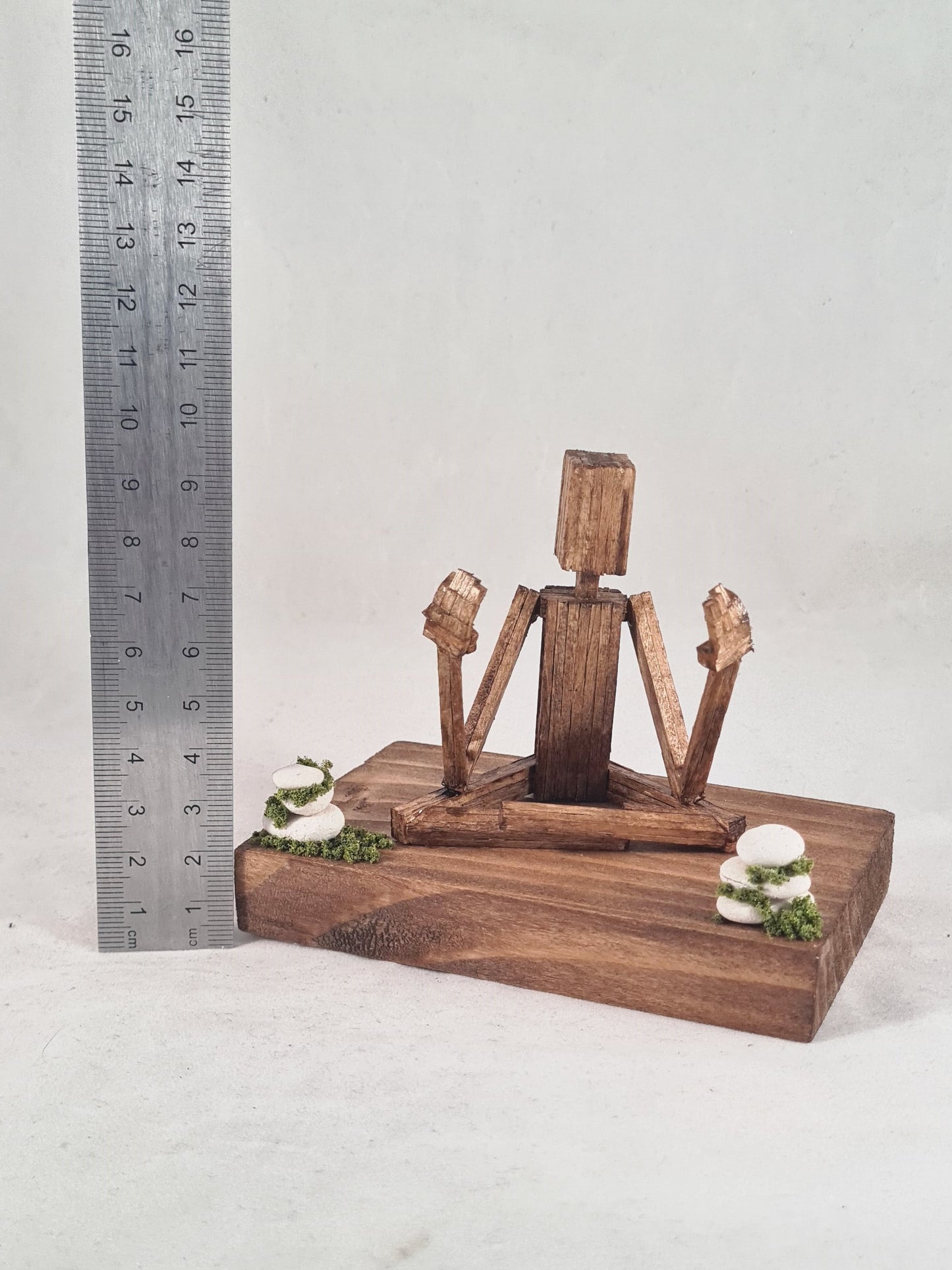 Lotus Pose/Sukhasana - Handcrafted Wooden Matchstick Figures - Gifts, Ornaments and Decor By Tiggidy Designs