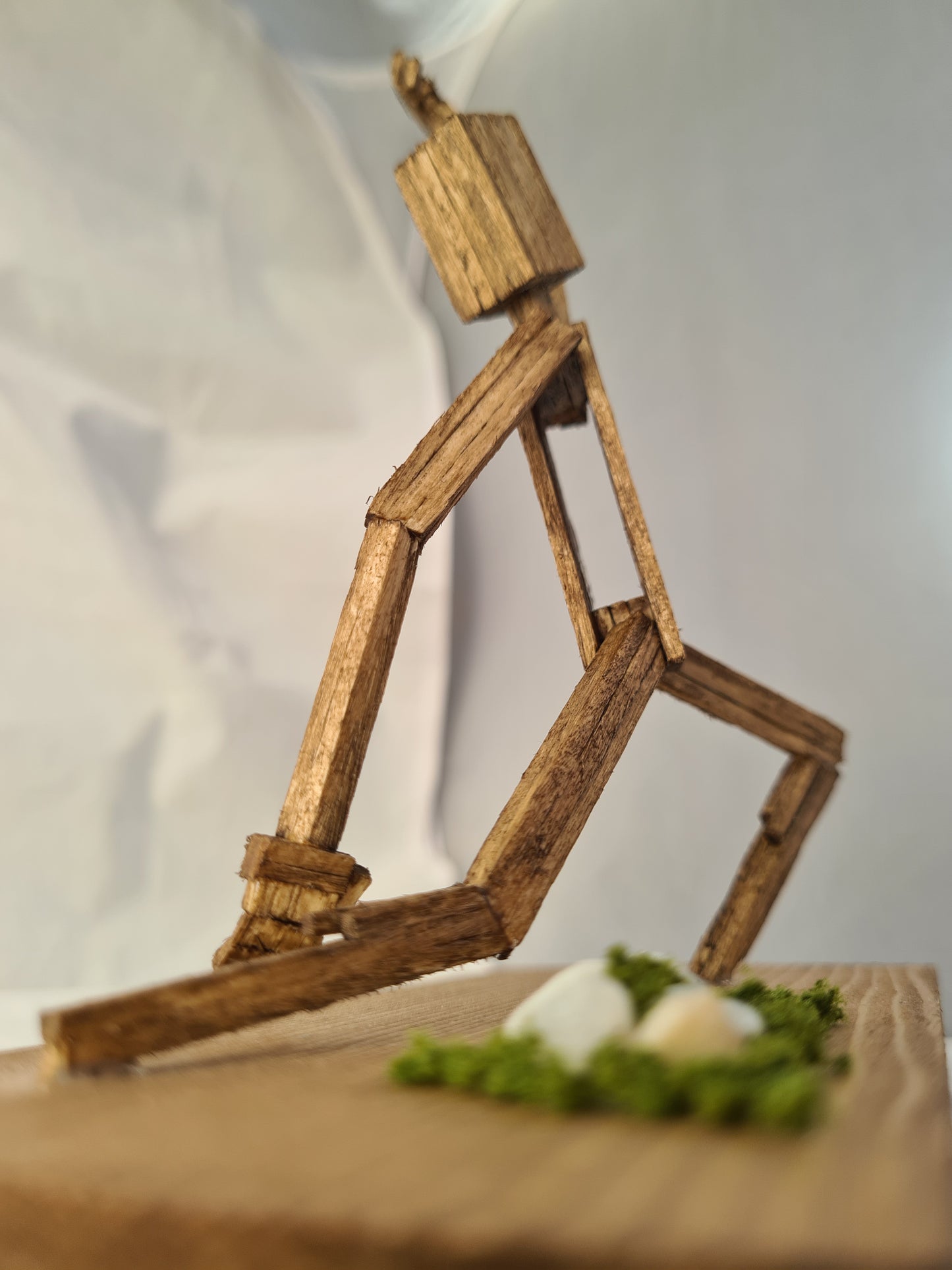 Warrior Pose Two - Handcrafted Wooden Matchstick Figures - Gifts, Ornaments and Decor By Tiggidy Designs