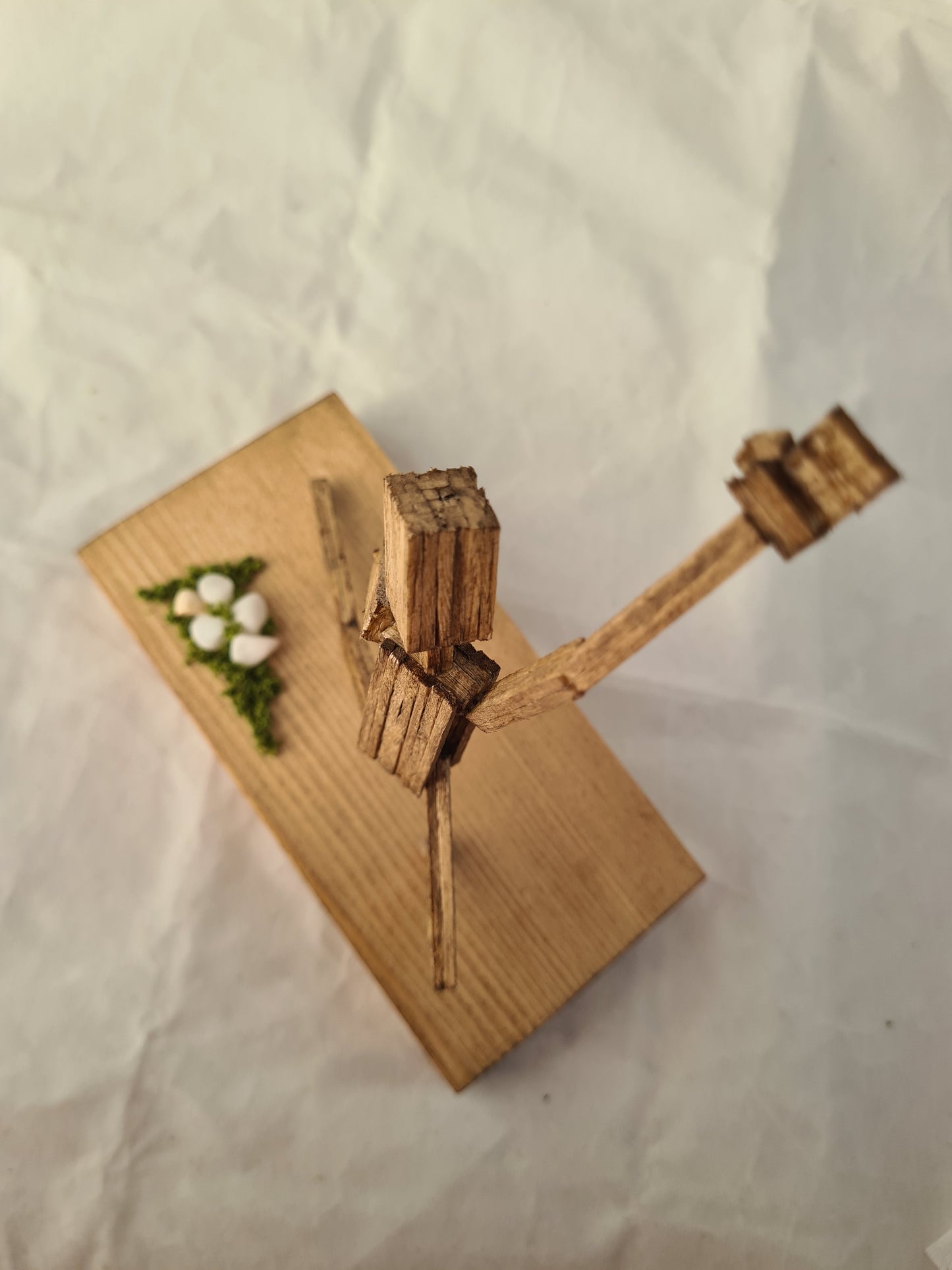 Warrior Pose Two - Handcrafted Wooden Matchstick Figures - Gifts, Ornaments and Decor By Tiggidy Designs