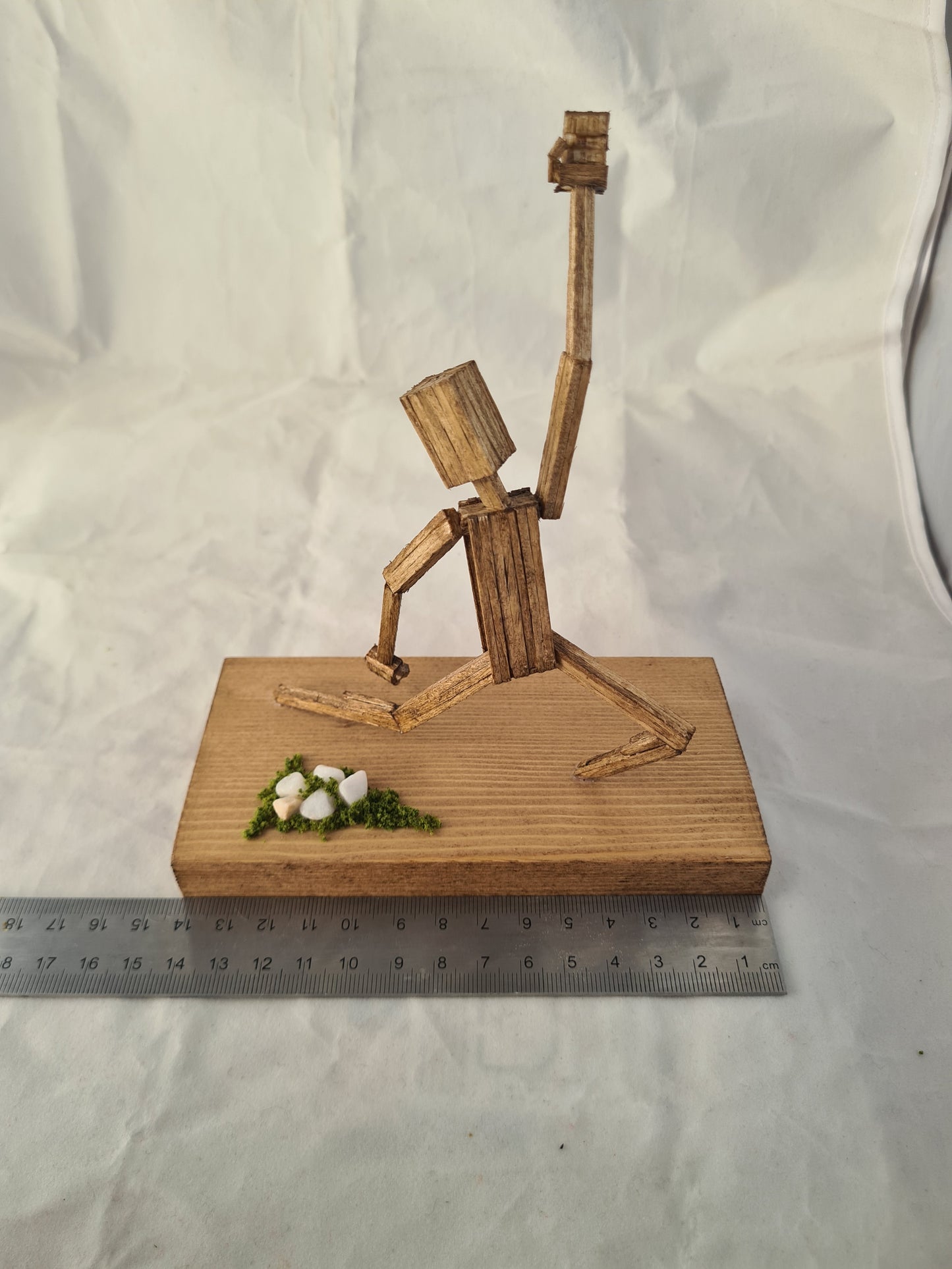 Warrior Pose Two - Handcrafted Wooden Matchstick Figures - Gifts, Ornaments and Decor By Tiggidy Designs