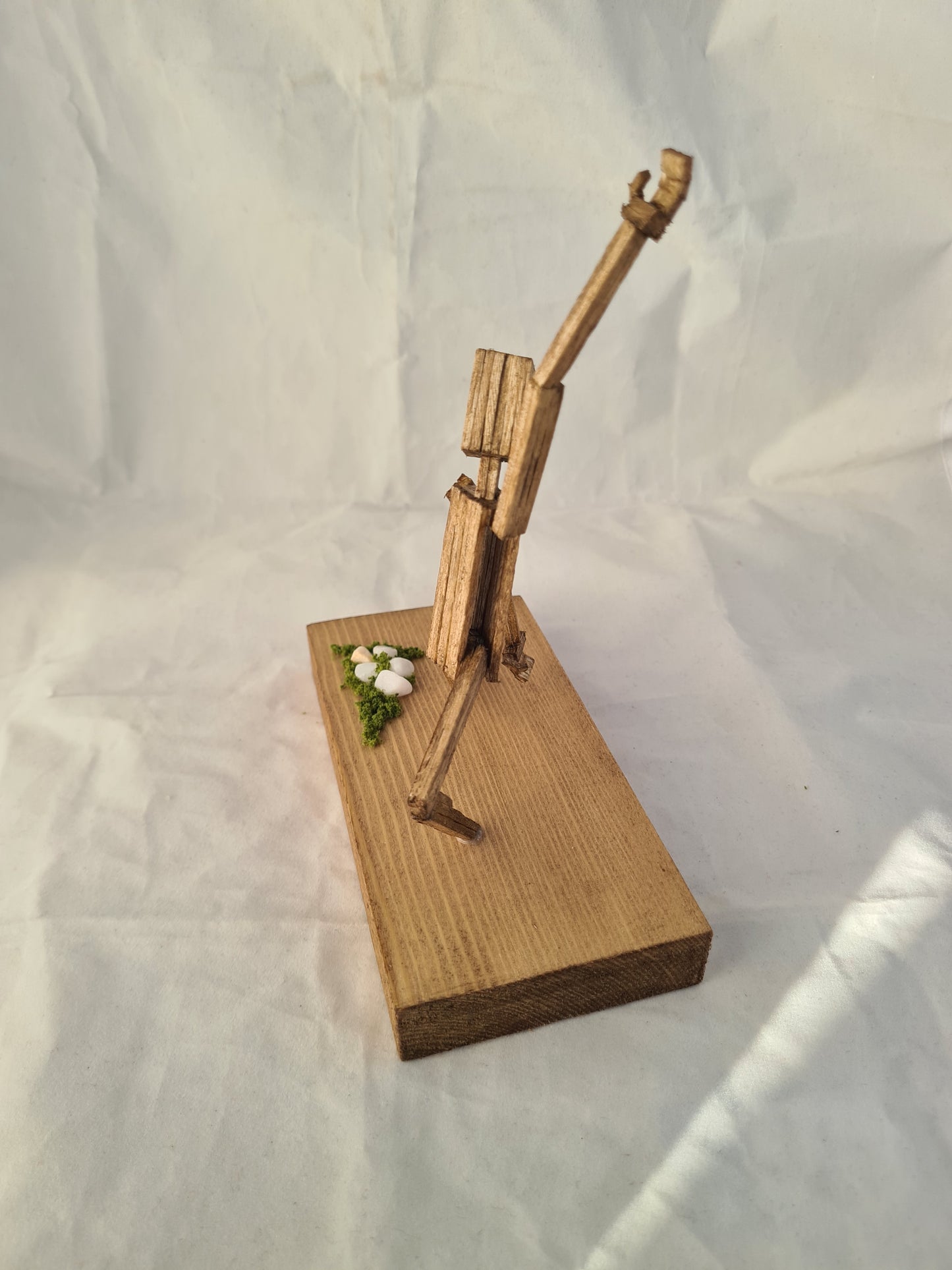 Warrior Pose Two - Handcrafted Wooden Matchstick Figures - Gifts, Ornaments and Decor By Tiggidy Designs