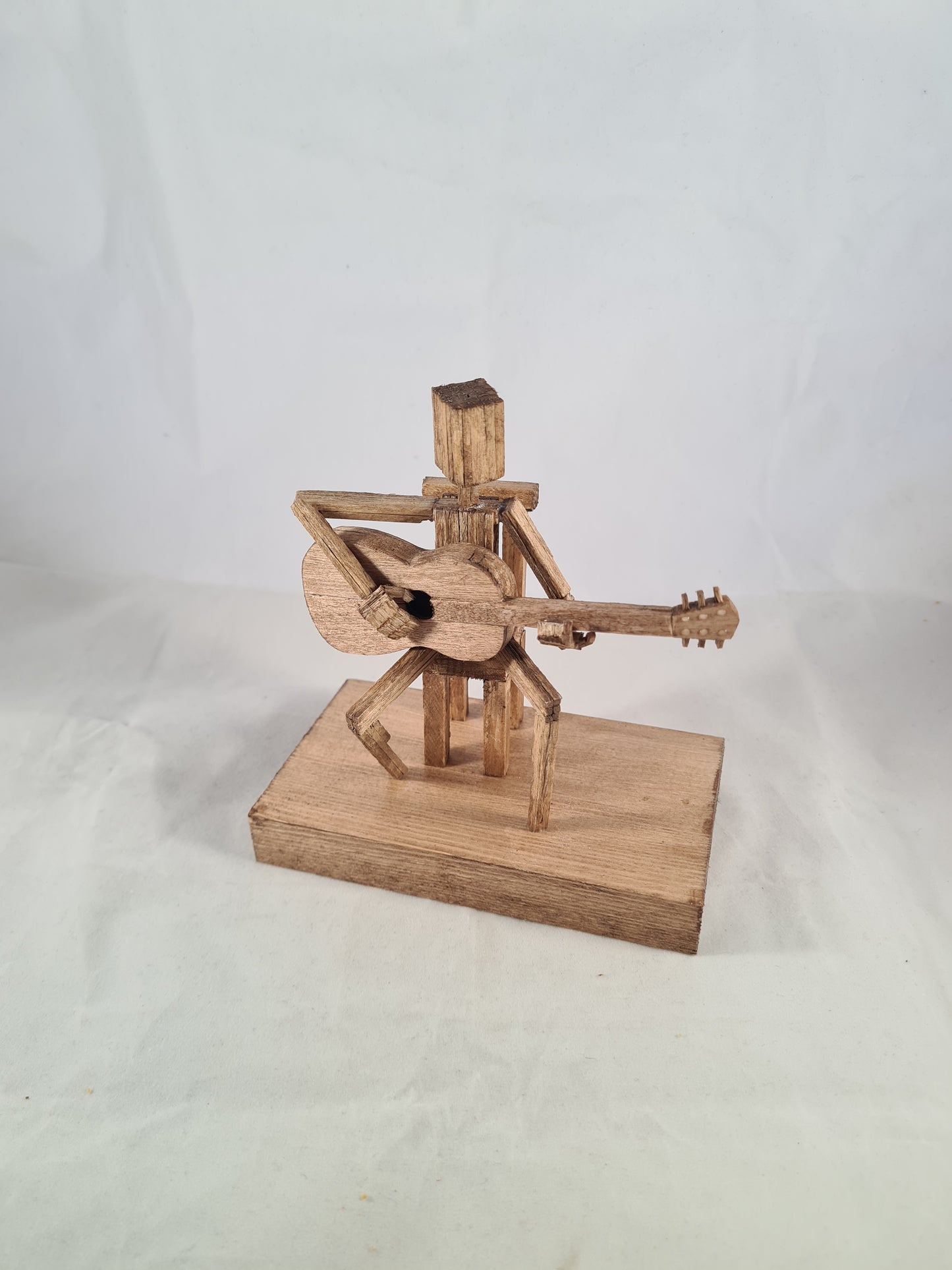 Sit down Guitar Jam Session - Handcrafted Wooden Matchstick Figures - Gifts, Ornaments and Decor By Tiggidy Designs