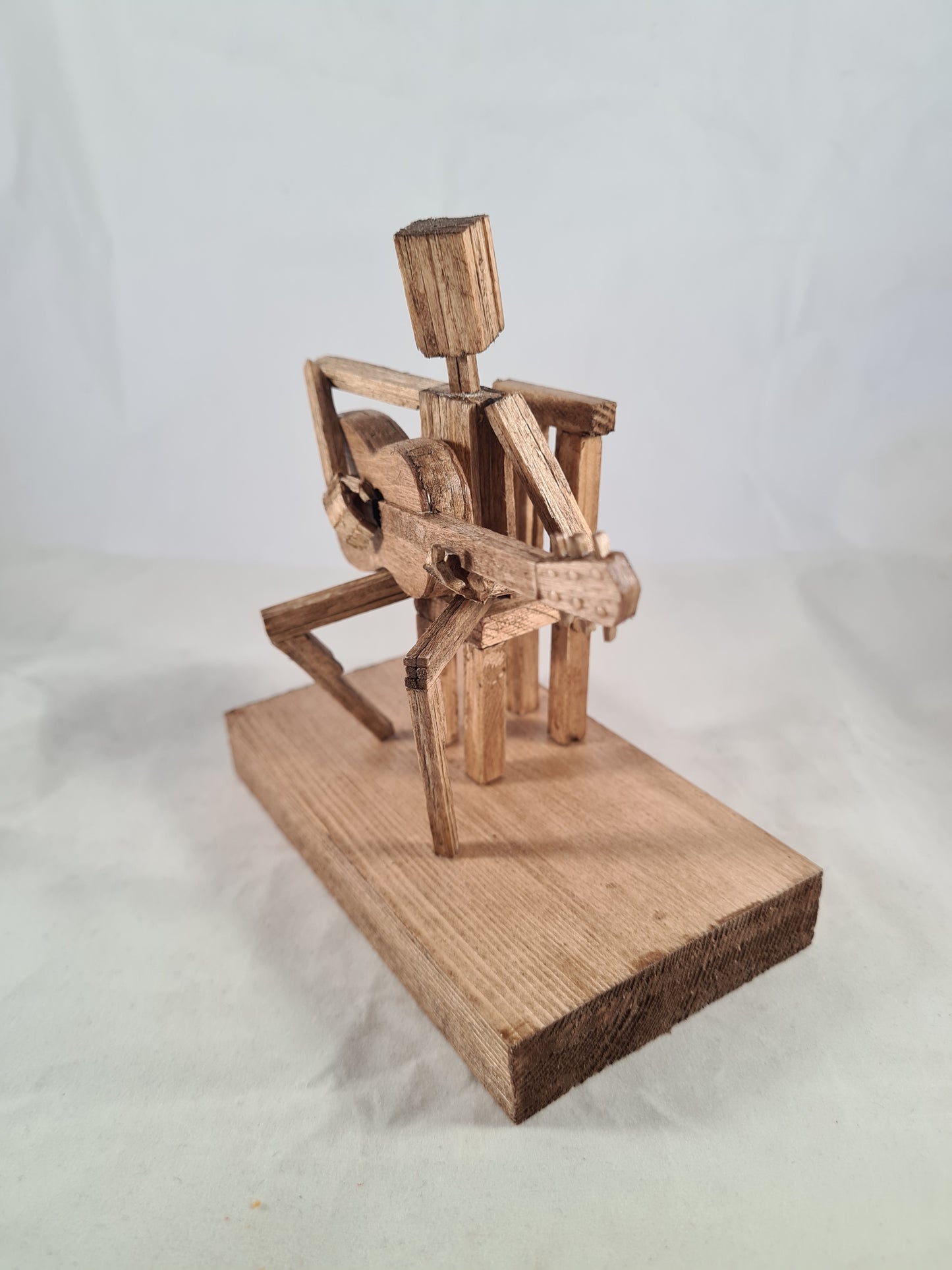 Sit down Guitar Jam Session - Handcrafted Wooden Matchstick Figures - Gifts, Ornaments and Decor By Tiggidy Designs