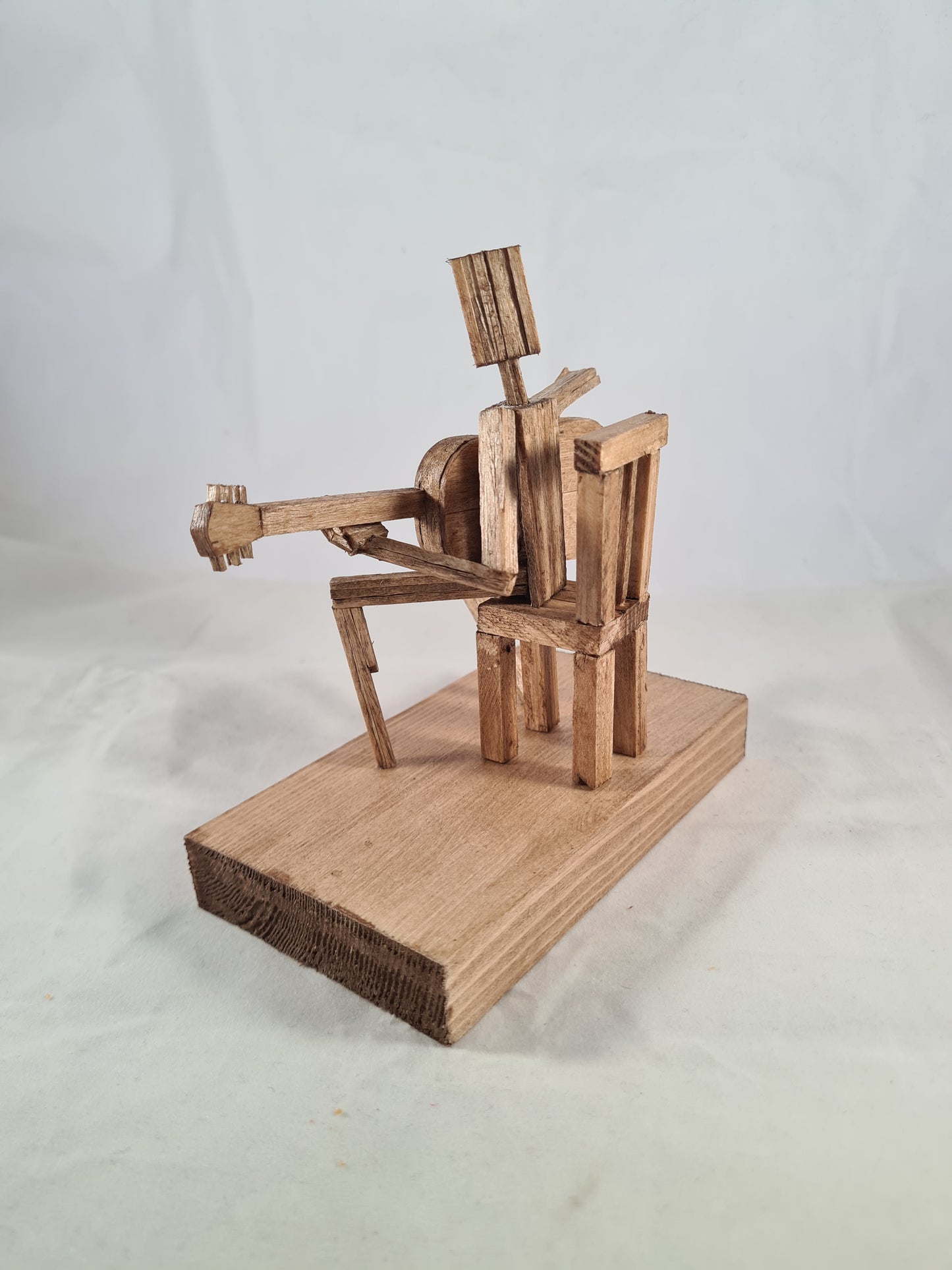 Sit down Guitar Jam Session - Handcrafted Wooden Matchstick Figures - Gifts, Ornaments and Decor By Tiggidy Designs
