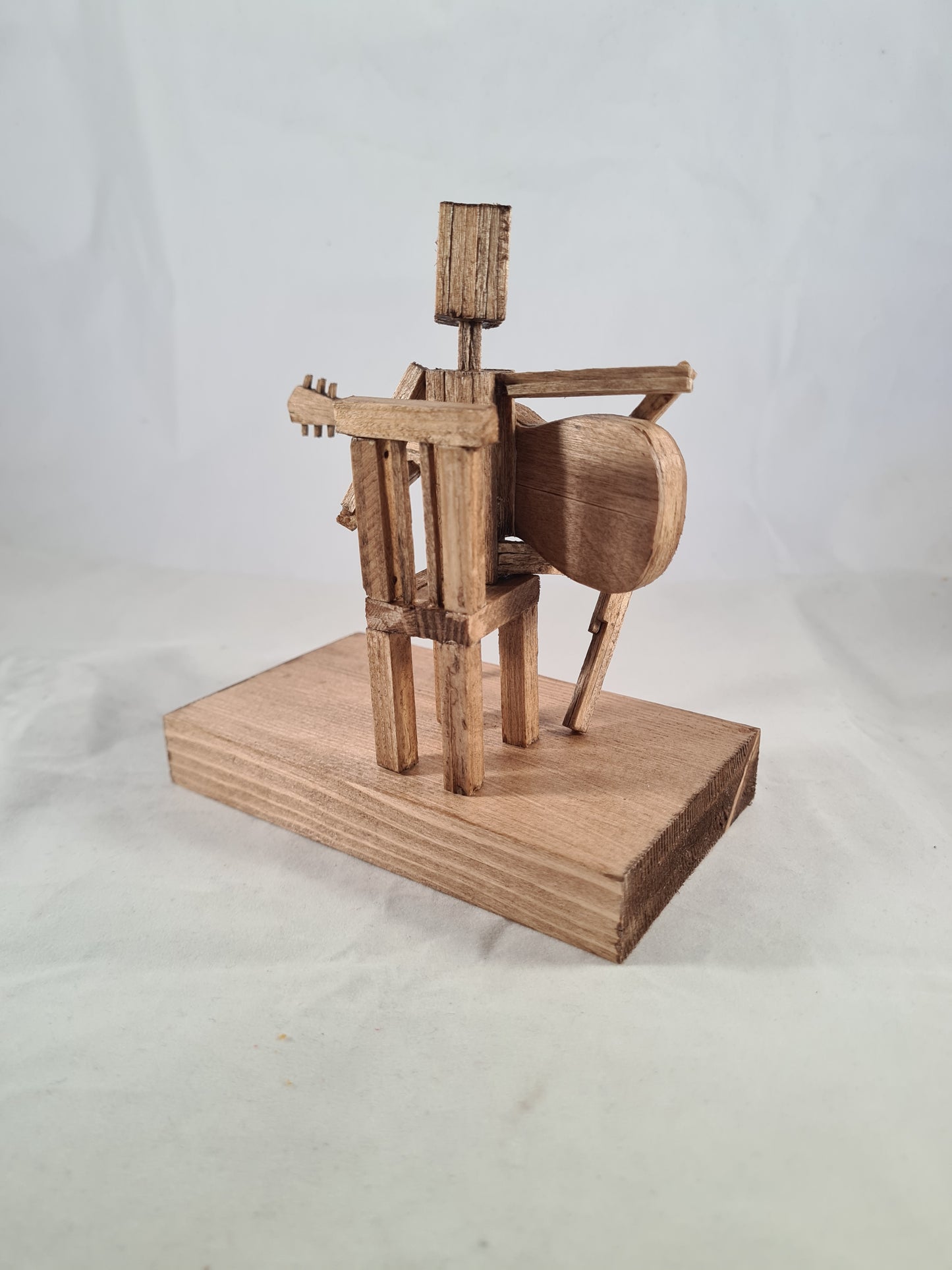 Sit down Guitar Jam Session - Handcrafted Wooden Matchstick Figures - Gifts, Ornaments and Decor By Tiggidy Designs