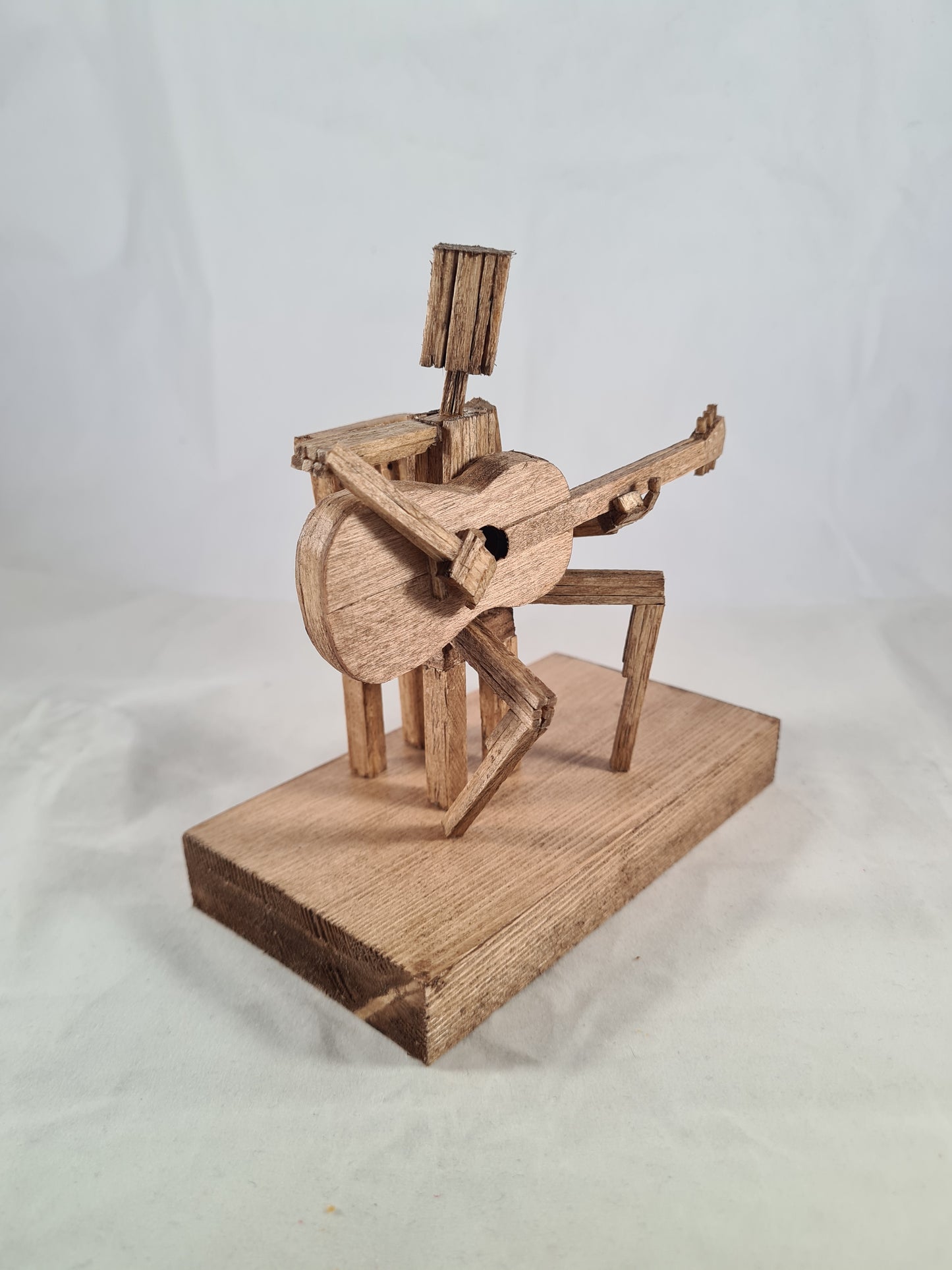 Sit down Guitar Jam Session - Handcrafted Wooden Matchstick Figures - Gifts, Ornaments and Decor By Tiggidy Designs