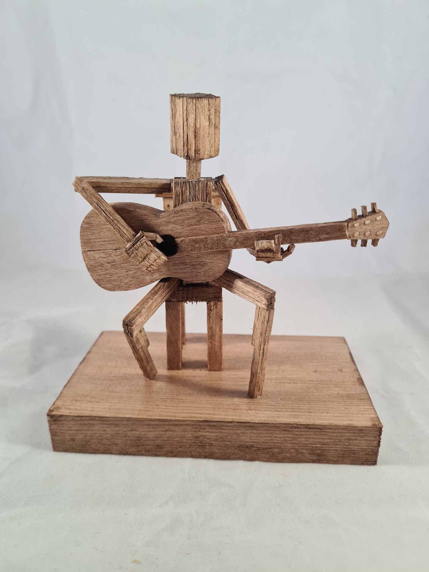 Sit down Guitar Jam Session - Handcrafted Wooden Matchstick Figures - Gifts, Ornaments and Decor By Tiggidy Designs