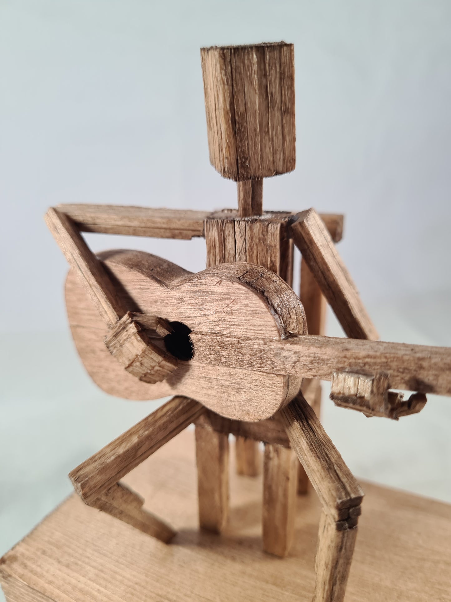 Sit down Guitar Jam Session - Handcrafted Wooden Matchstick Figures - Gifts, Ornaments and Decor By Tiggidy Designs