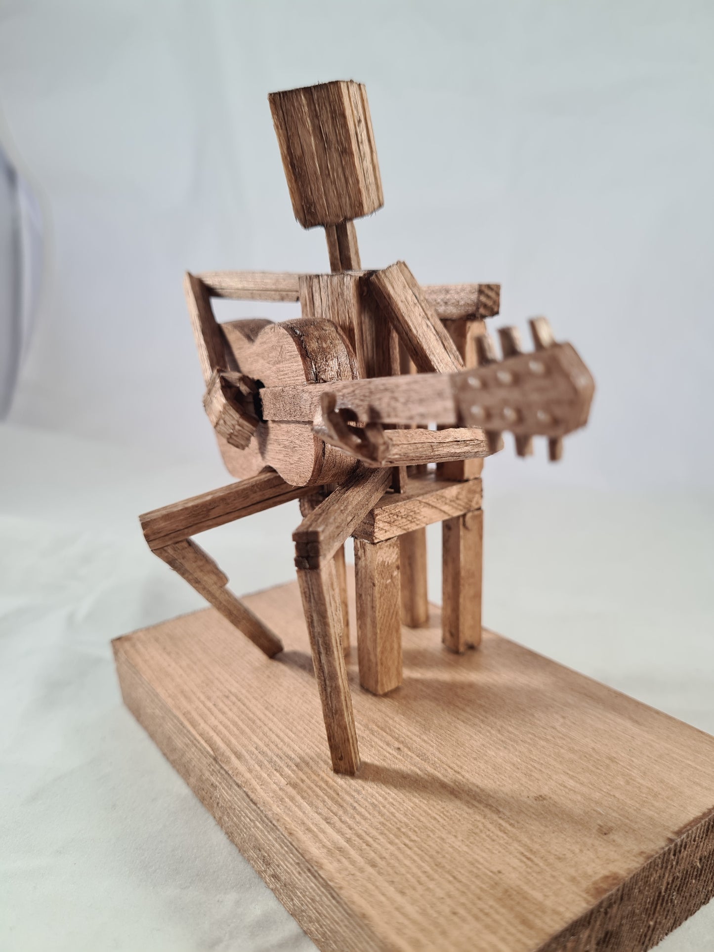 Sit down Guitar Jam Session - Handcrafted Wooden Matchstick Figures - Gifts, Ornaments and Decor By Tiggidy Designs