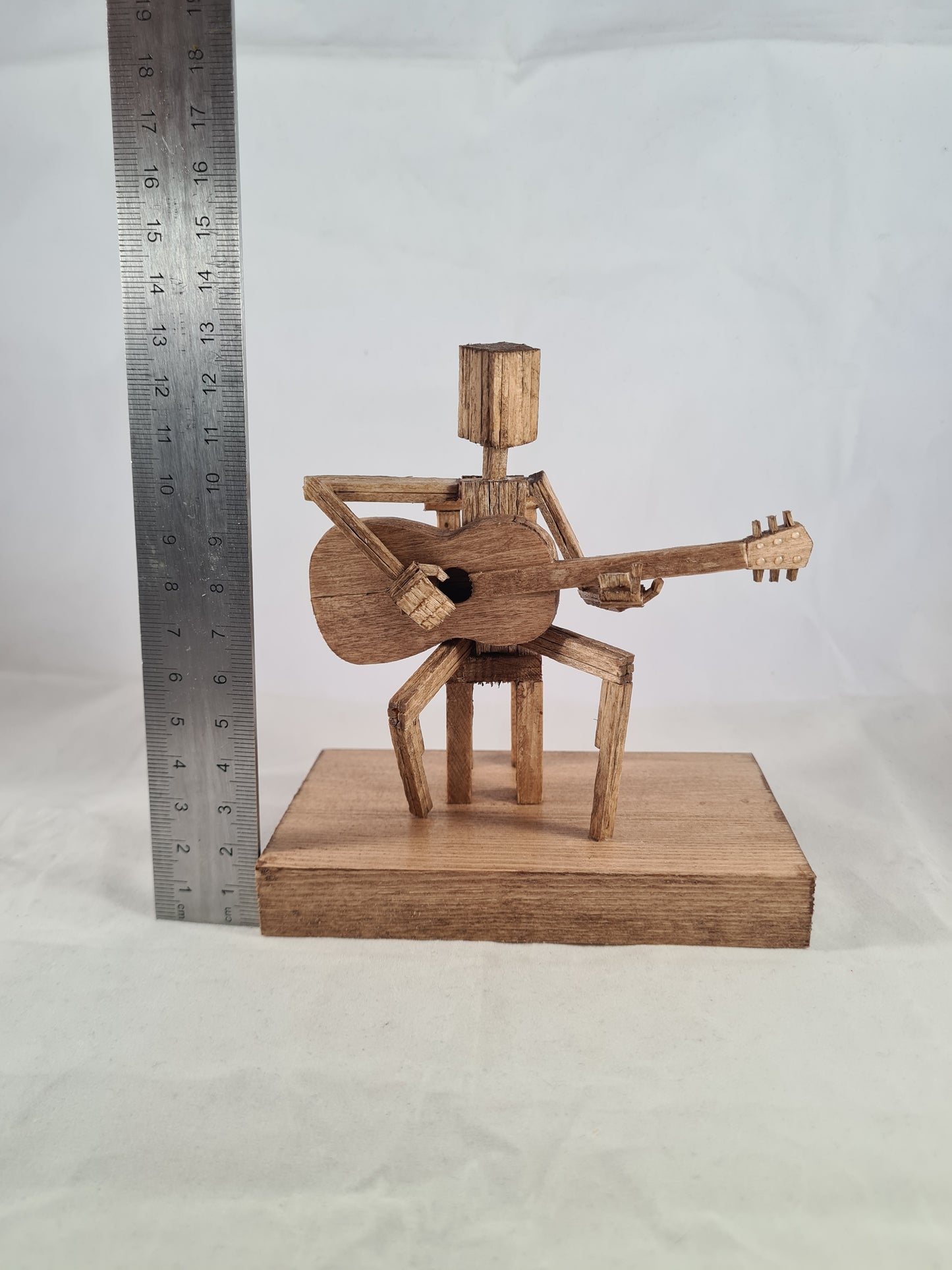 Sit down Guitar Jam Session - Handcrafted Wooden Matchstick Figures - Gifts, Ornaments and Decor By Tiggidy Designs
