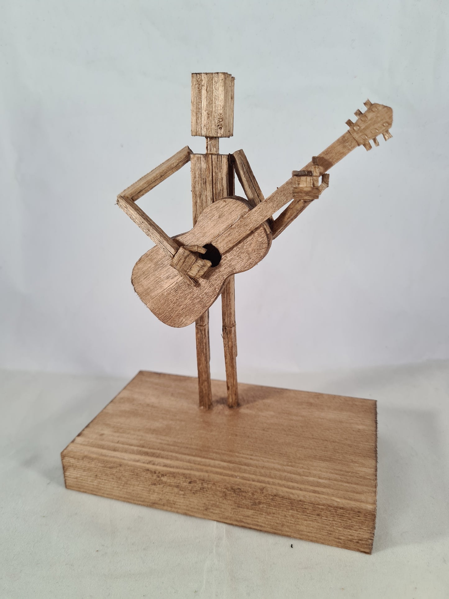 Another Acoustic Guitar Jam Session - Handcrafted Wooden Matchstick Figures - Gifts, Ornaments and Decor By Tiggidy Designs
