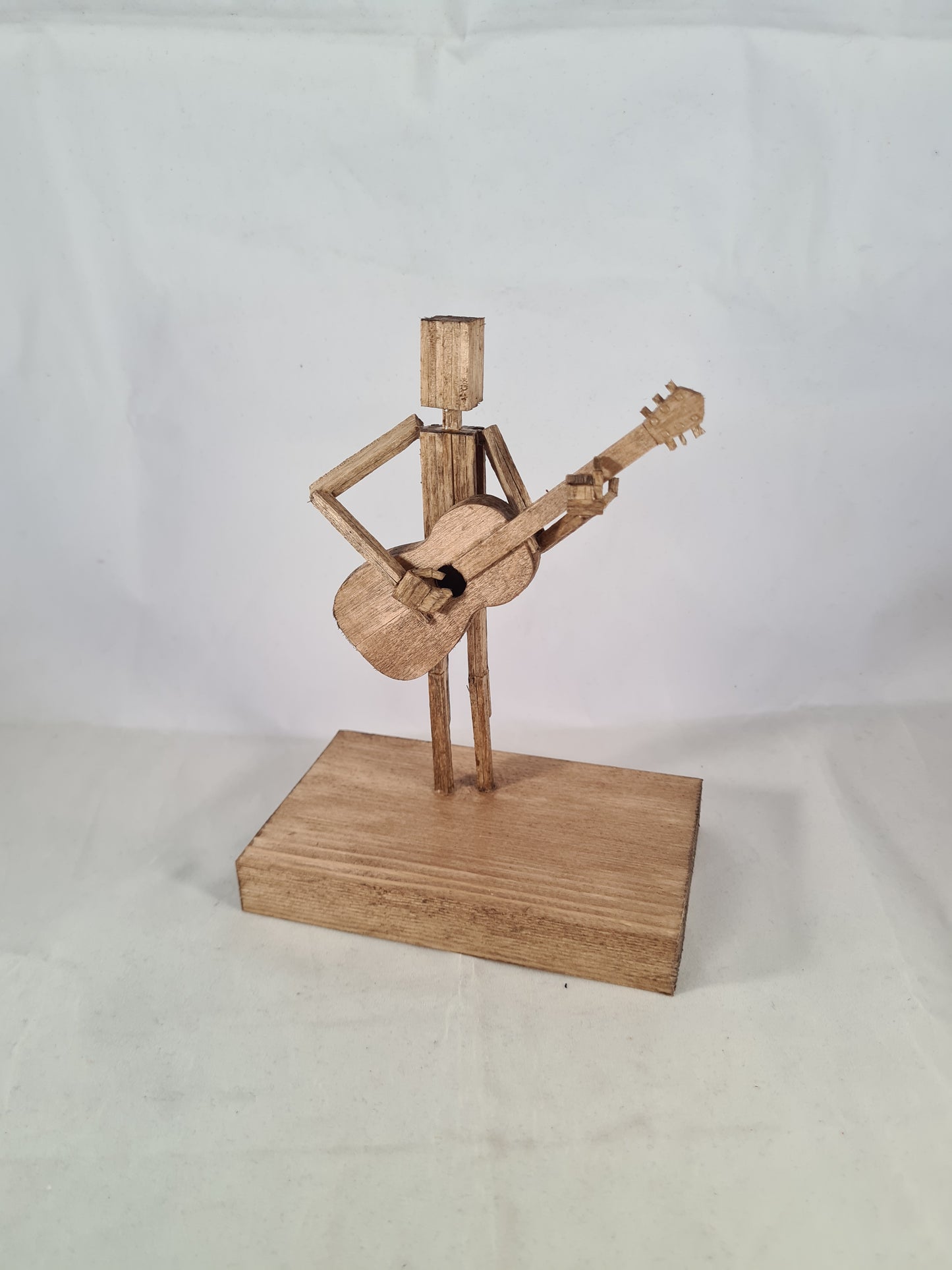 Another Acoustic Guitar Jam Session - Handcrafted Wooden Matchstick Figures - Gifts, Ornaments and Decor By Tiggidy Designs