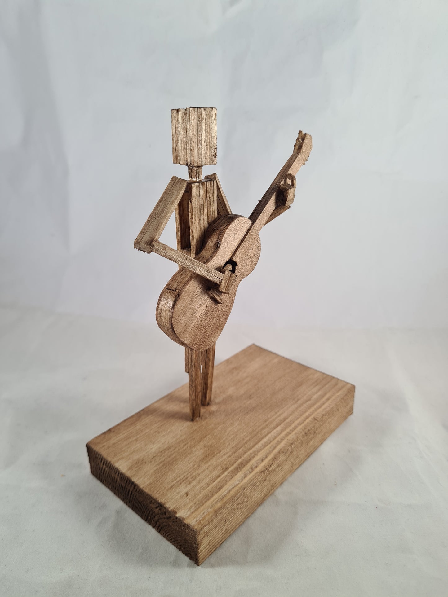 Another Acoustic Guitar Jam Session - Handcrafted Wooden Matchstick Figures - Gifts, Ornaments and Decor By Tiggidy Designs