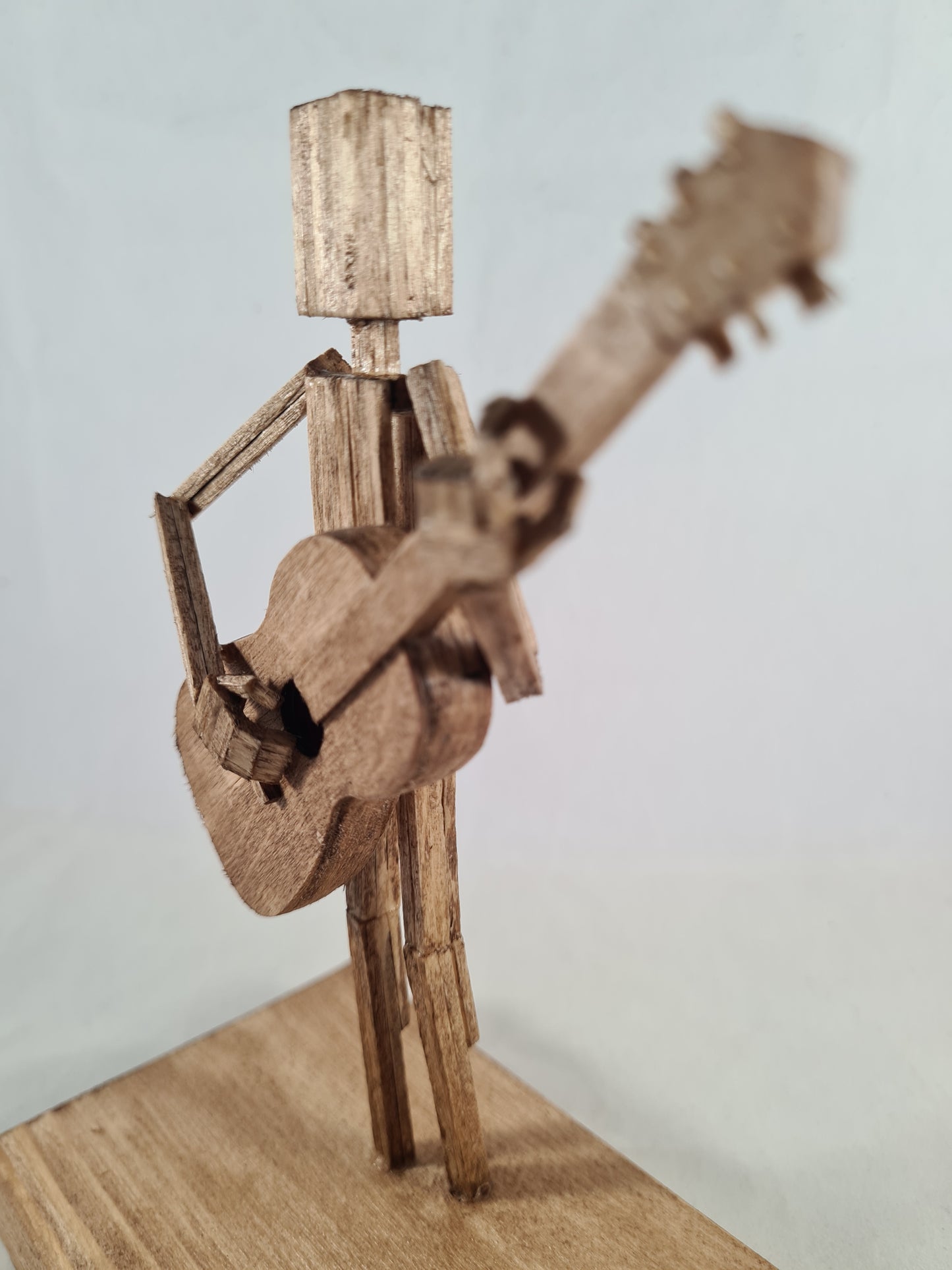 Another Acoustic Guitar Jam Session - Handcrafted Wooden Matchstick Figures - Gifts, Ornaments and Decor By Tiggidy Designs