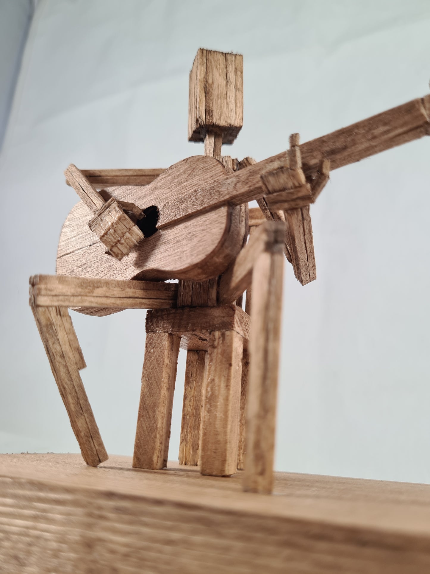 Sit down Guitar Jam Session - Handcrafted Wooden Matchstick Figures - Gifts, Ornaments and Decor By Tiggidy Designs