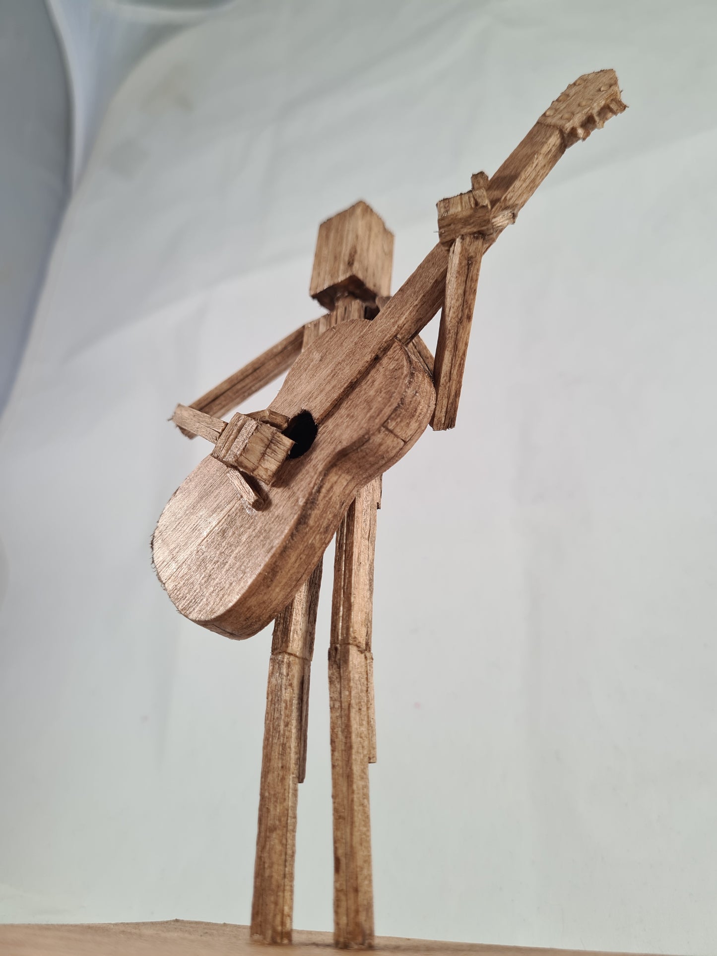 Another Acoustic Guitar Jam Session - Handcrafted Wooden Matchstick Figures - Gifts, Ornaments and Decor By Tiggidy Designs