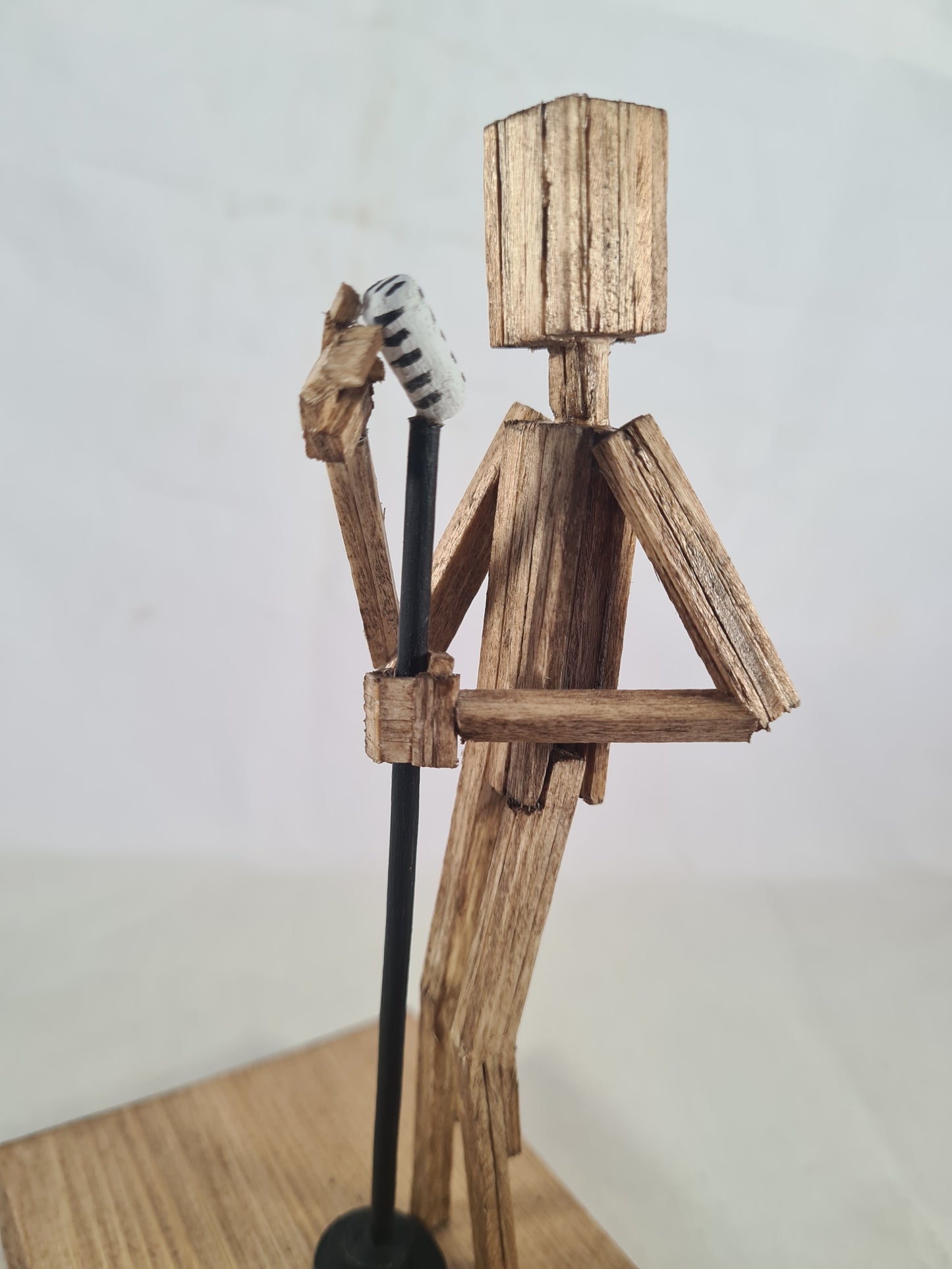 Tigman On The Mic! - Handcrafted Wooden Matchstick Figures - Gifts, Ornaments and Decor By Tiggidy Designs