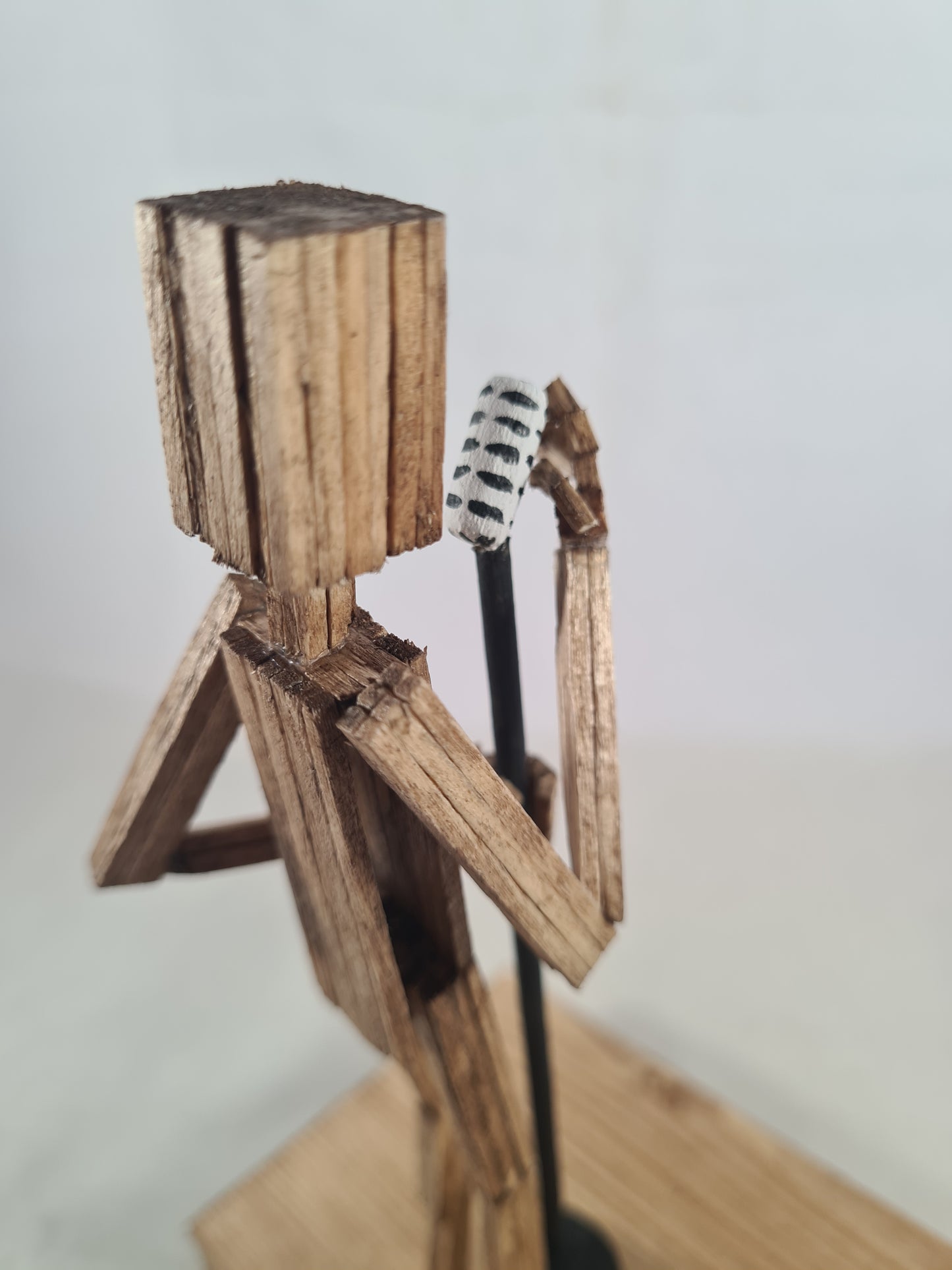 Tigman On The Mic! - Handcrafted Wooden Matchstick Figures - Gifts, Ornaments and Decor By Tiggidy Designs