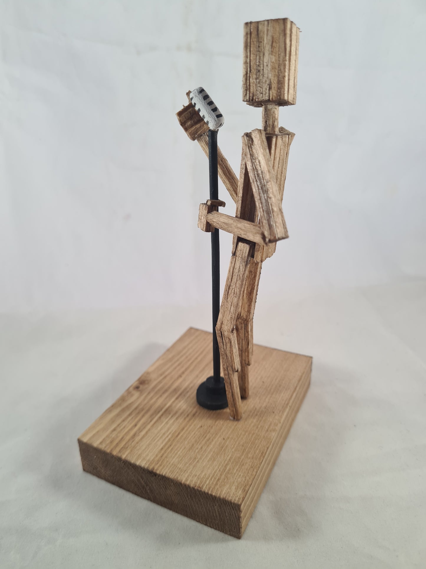 Tigman On The Mic! - Handcrafted Wooden Matchstick Figures - Gifts, Ornaments and Decor By Tiggidy Designs