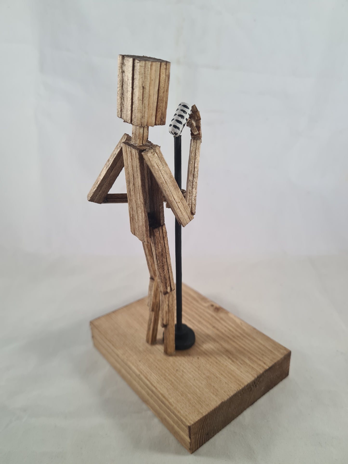 Tigman On The Mic! - Handcrafted Wooden Matchstick Figures - Gifts, Ornaments and Decor By Tiggidy Designs