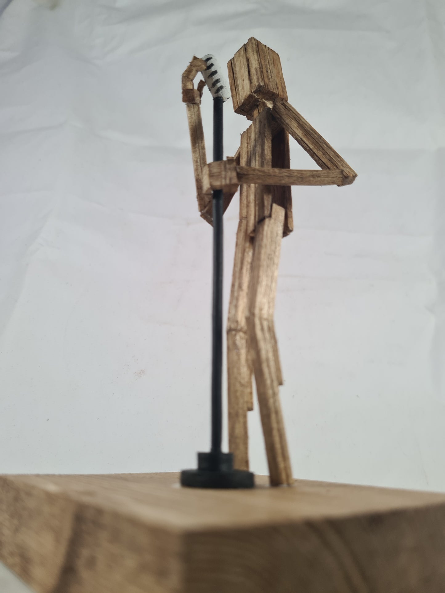 Tigman On The Mic! - Handcrafted Wooden Matchstick Figures - Gifts, Ornaments and Decor By Tiggidy Designs