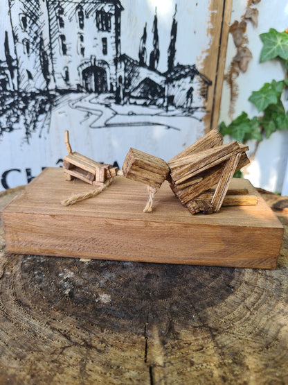 Tug Of War - Handcrafted Wooden Matchstick Figures - Gifts, Ornaments and Decor By Tiggidy Designs