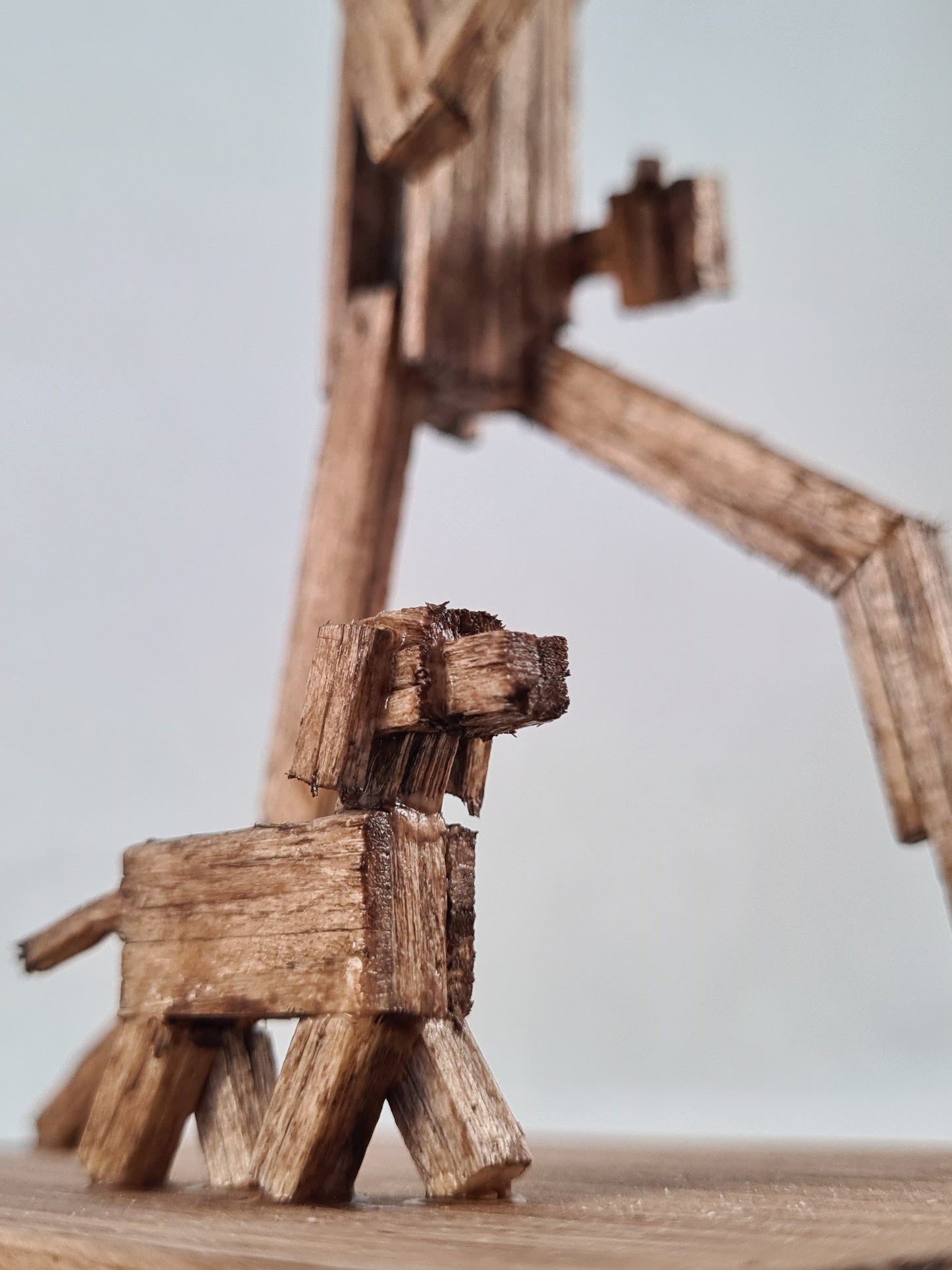 Running With Doggo - Handcrafted Wooden Matchstick Figures - Gifts, Ornaments and Decor By Tiggidy Designs