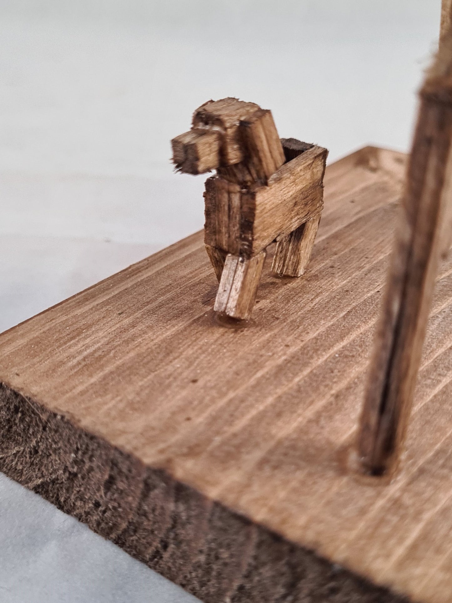 Running With Doggo - Handcrafted Wooden Matchstick Figures - Gifts, Ornaments and Decor By Tiggidy Designs