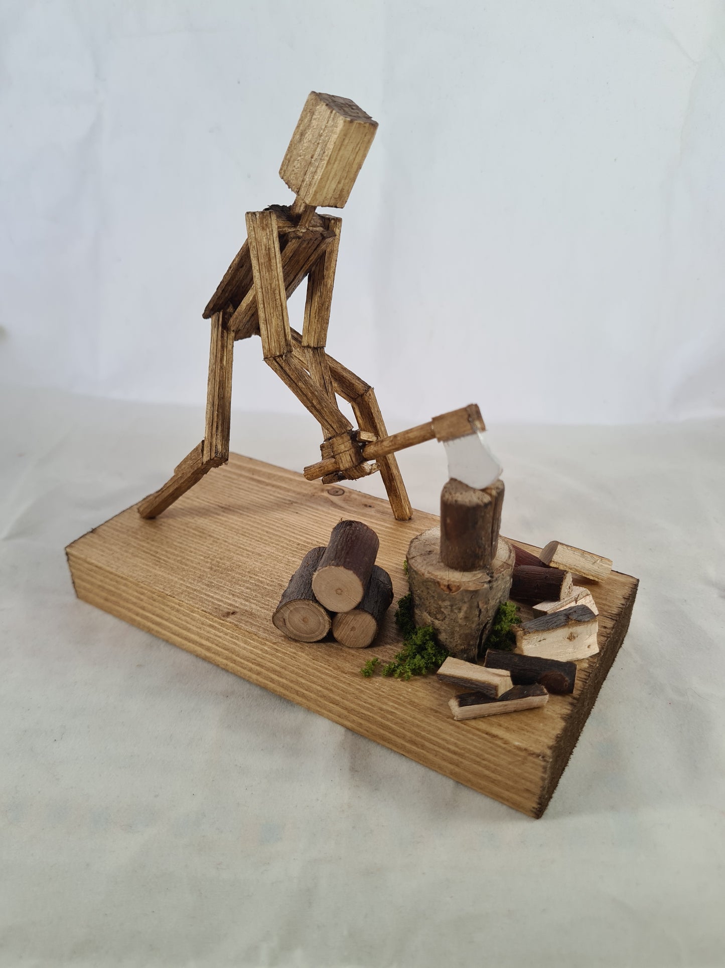 Lumberjack - Handcrafted Wooden Matchstick Figures - Gifts, Ornaments and Decor By Tiggidy Designs