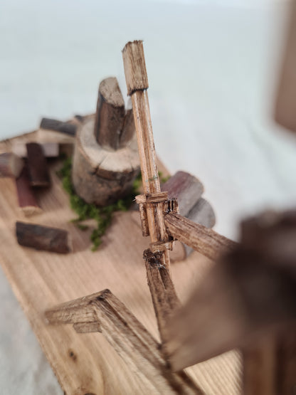 Lumberjack - Handcrafted Wooden Matchstick Figures - Gifts, Ornaments and Decor By Tiggidy Designs