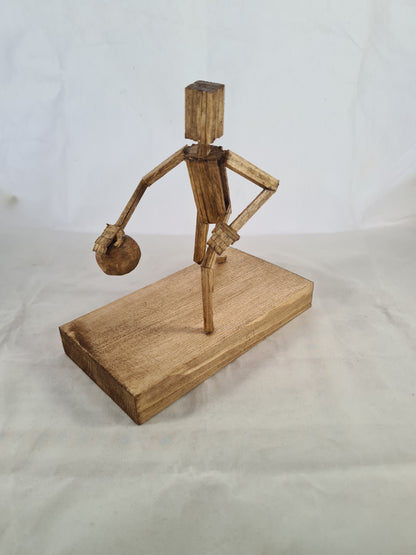 Basketballer  - Handcrafted Wooden Matchstick Figures - Gifts, Ornaments and Decor By Tiggidy Designs