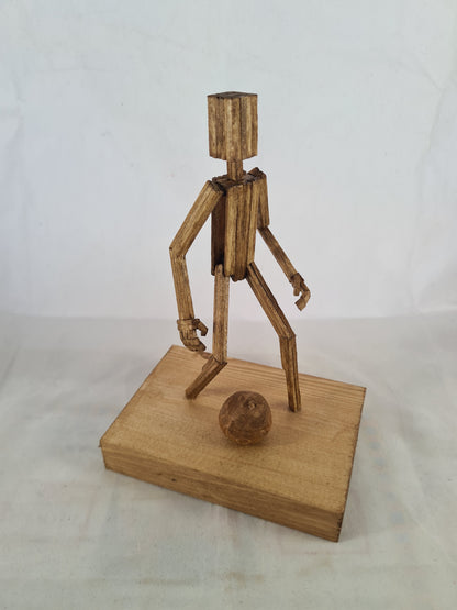 Footballer - Handcrafted Wooden Matchstick Figures - Gifts, Ornaments and Decor By Tiggidy Designs