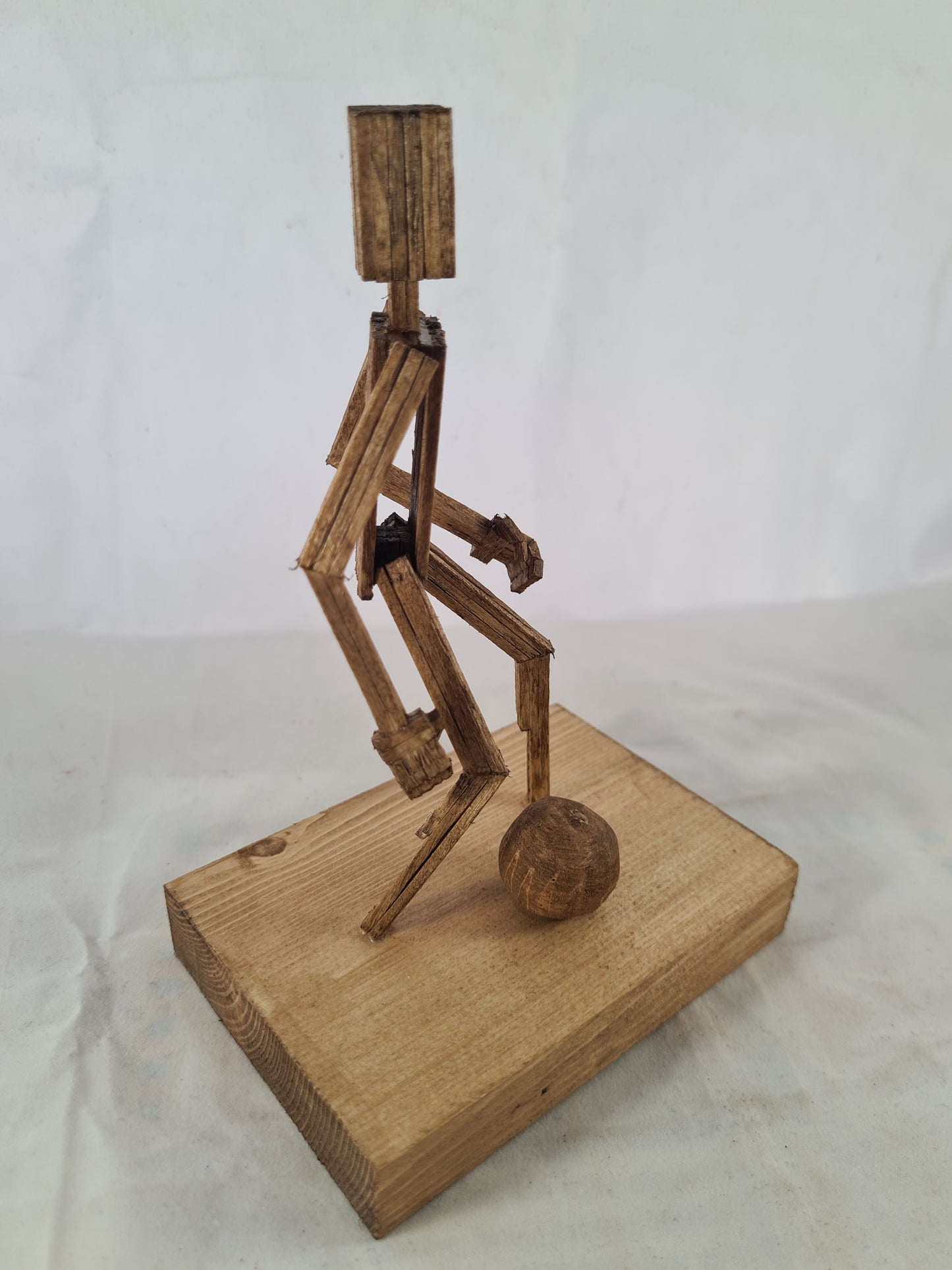 Footballer - Handcrafted Wooden Matchstick Figures - Gifts, Ornaments and Decor By Tiggidy Designs