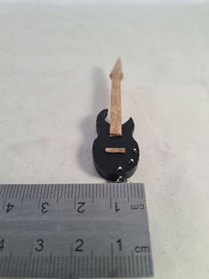 Black Electric Guitar Keyring/Keychain