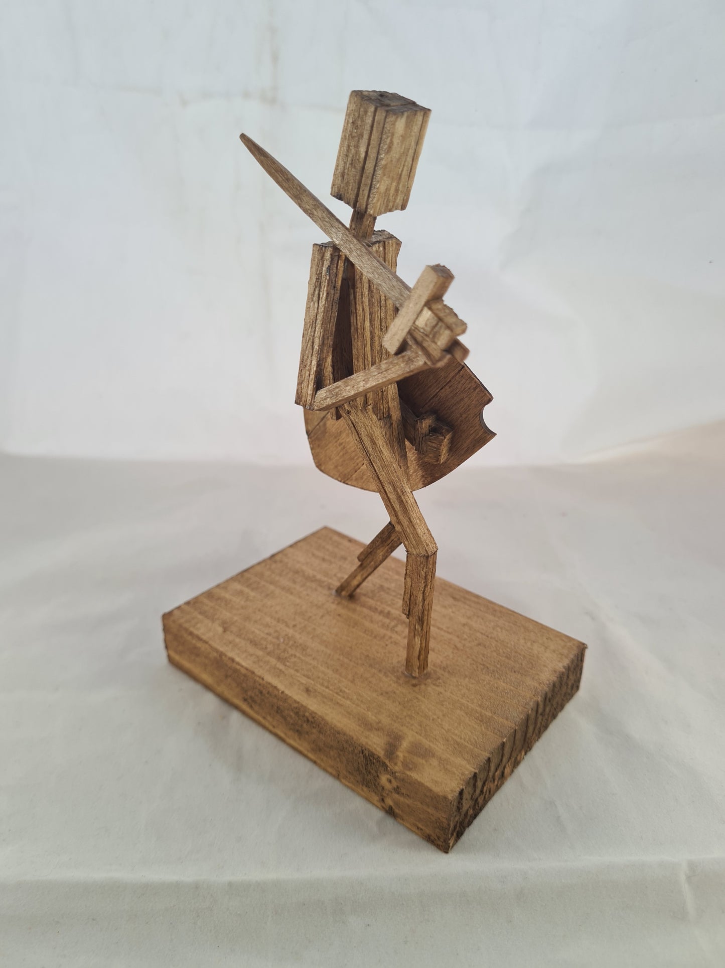 Battle warn - Handcrafted Wooden Matchstick Figures - Gifts, Ornaments and Decor By Tiggidy Designs