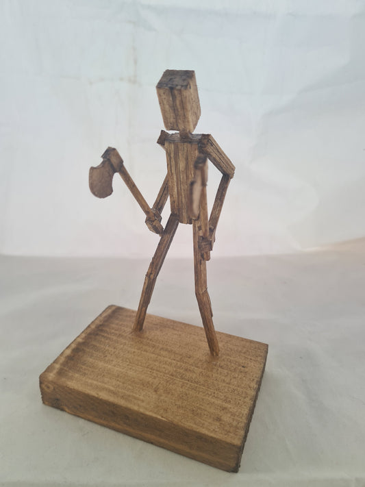 Let Me Axe You A Question - Handcrafted Wooden Matchstick Figures - Gifts, Ornaments and Decor By Tiggidy Designs