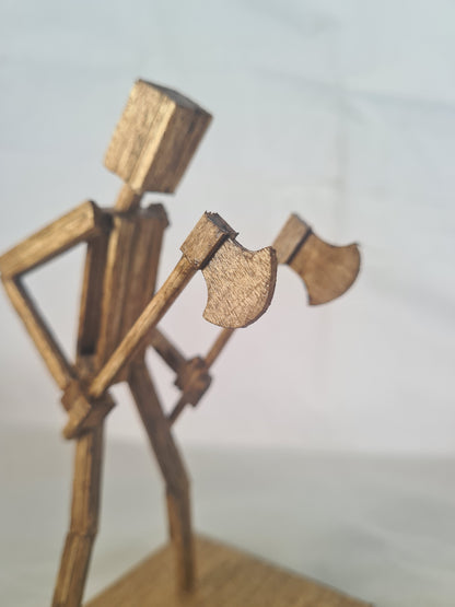 Let Me Axe You A Question - Handcrafted Wooden Matchstick Figures - Gifts, Ornaments and Decor By Tiggidy Designs