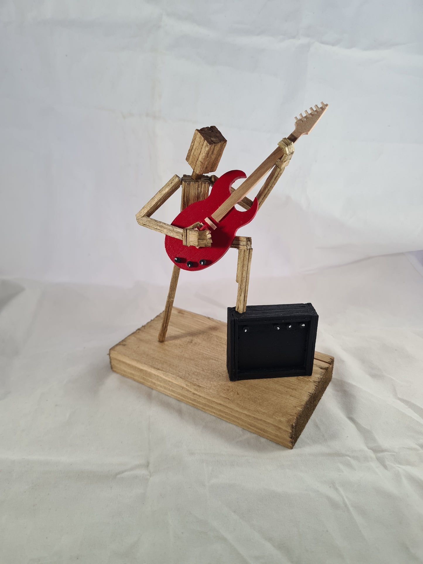 Raise Ya Leg For Rock - Handcrafted Wooden Matchstick Figures - Gifts, Ornaments and Decor By Tiggidy Designs