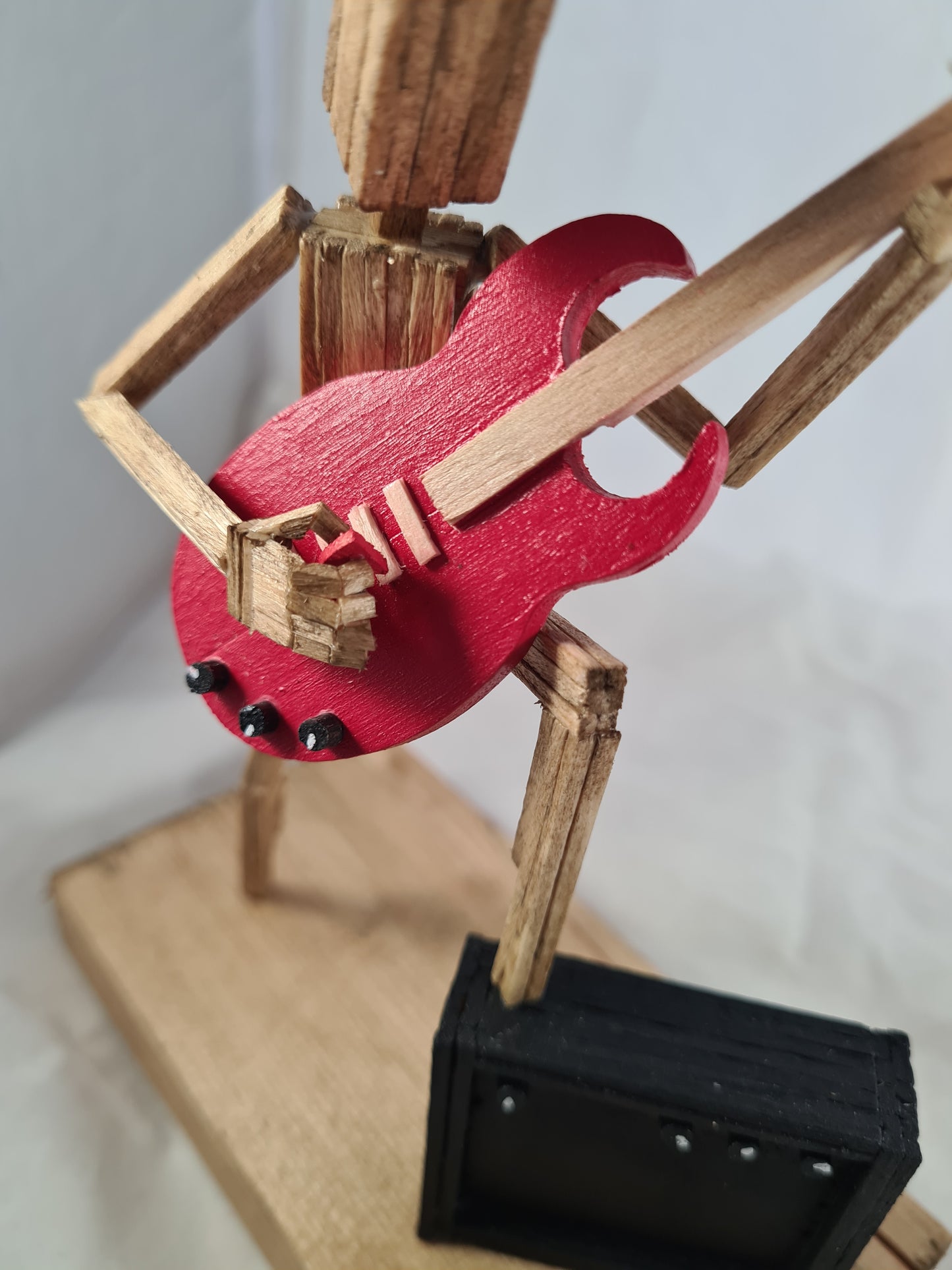 Raise Ya Leg For Rock - Handcrafted Wooden Matchstick Figures - Gifts, Ornaments and Decor By Tiggidy Designs