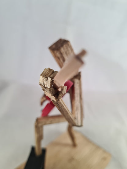 Raise Ya Leg For Rock - Handcrafted Wooden Matchstick Figures - Gifts, Ornaments and Decor By Tiggidy Designs