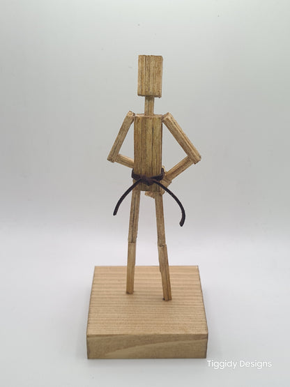 Resting Position - Handcrafted Wooden Matchstick Figures - Gifts, Ornaments and Decor By Tiggidy Designs