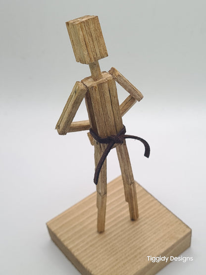Resting Position - Handcrafted Wooden Matchstick Figures - Gifts, Ornaments and Decor By Tiggidy Designs