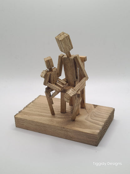 A Comfy Seat - Handcrafted Wooden Matchstick Figures - Gifts, Ornaments and Decor By Tiggidy Designs