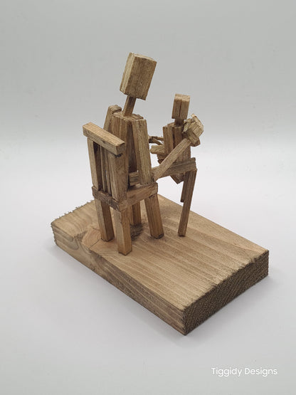 A Comfy Seat - Handcrafted Wooden Matchstick Figures - Gifts, Ornaments and Decor By Tiggidy Designs