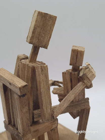 A Comfy Seat - Handcrafted Wooden Matchstick Figures - Gifts, Ornaments and Decor By Tiggidy Designs