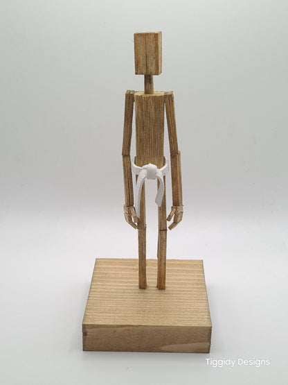 Attention Stance - Handcrafted Wooden Matchstick Figures - Gifts, Ornaments and Decor By Tiggidy Designs