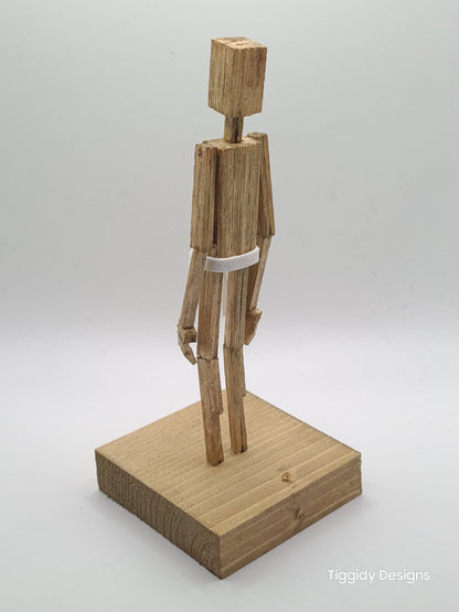 Attention Stance - Handcrafted Wooden Matchstick Figures - Gifts, Ornaments and Decor By Tiggidy Designs