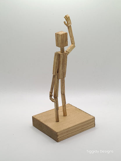 Hi - Handcrafted Wooden Matchstick Figures - Gifts, Ornaments and Decor By Tiggidy Designs