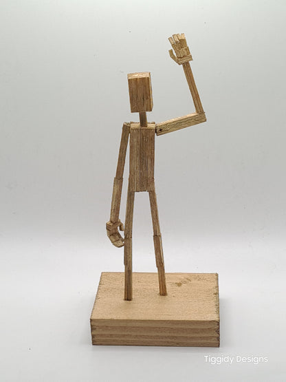 Hi - Handcrafted Wooden Matchstick Figures - Gifts, Ornaments and Decor By Tiggidy Designs