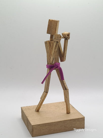 Guard Stance - Handcrafted Wooden Matchstick Figures - Gifts, Ornaments and Decor By Tiggidy Designs